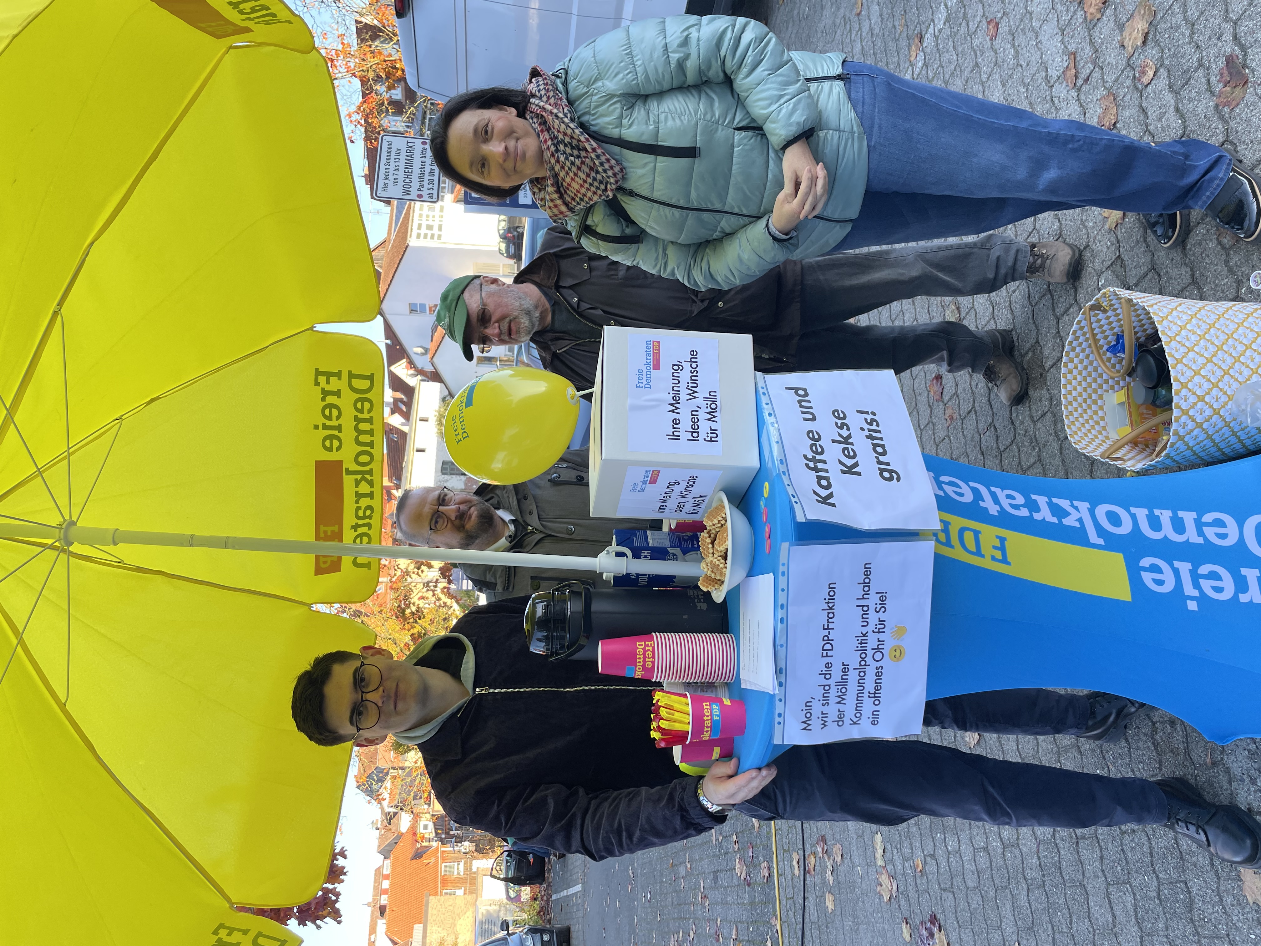 Wochenmarktstand der FDP Mölln