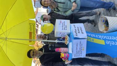 Wochenmarktstand der FDP Mölln